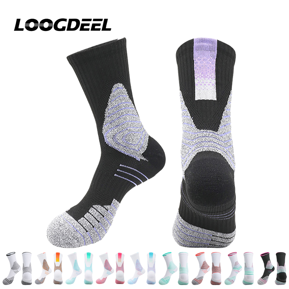 Badminton Youtube - Loogdeel 1 Pair High-top Basketball Socks