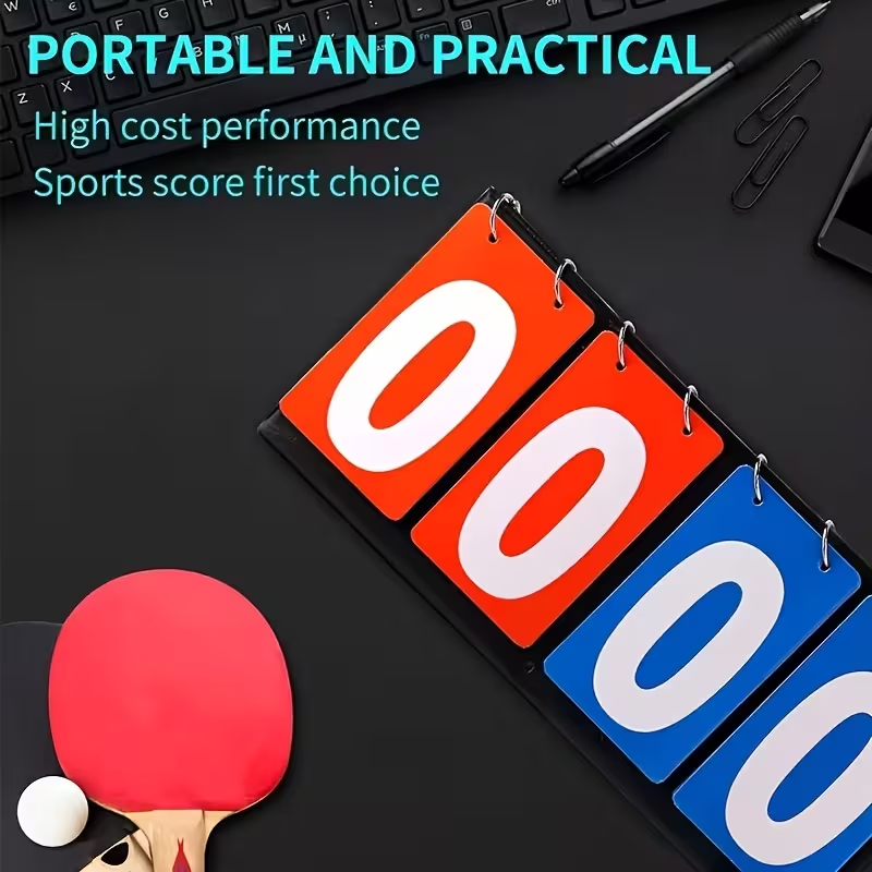 4‑Digit Flip Scoreboard Portab - Badminton Score 评论和价格
