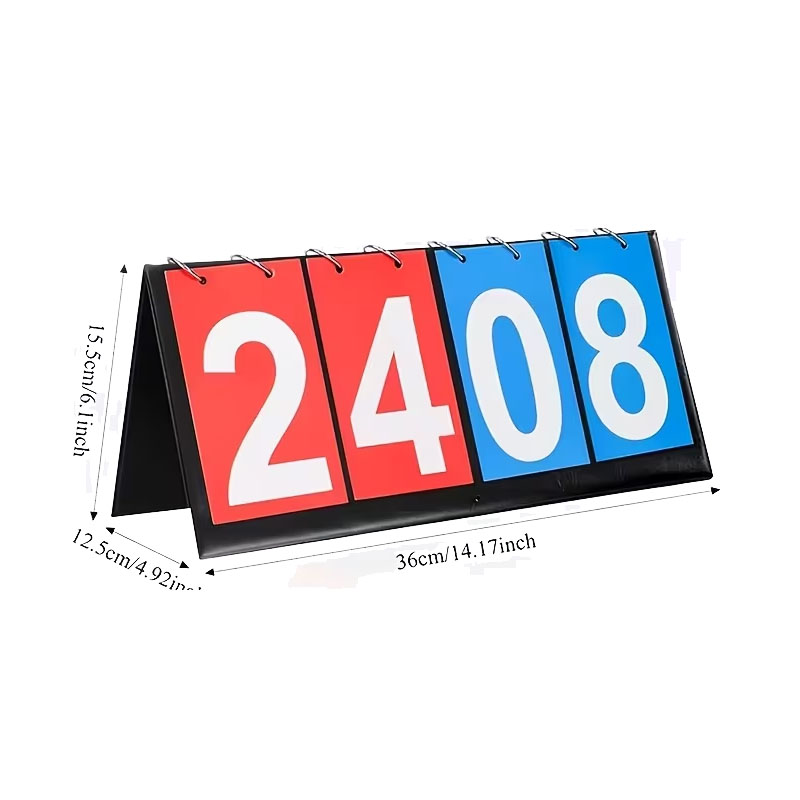 4‑Digit Flip Scoreboard Portab - Badminton Score 评论和价格