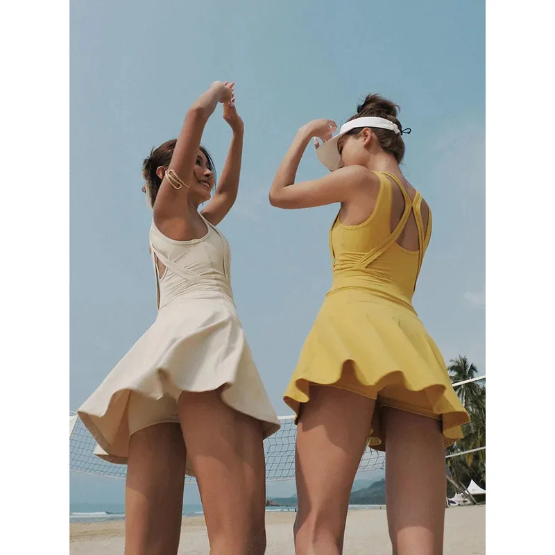 Tennis Dress Female Sleeveless - Badminton Youtube 评论和价格